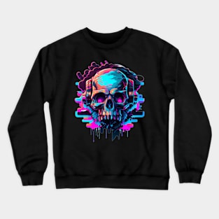 Retro Skull Neon Crewneck Sweatshirt